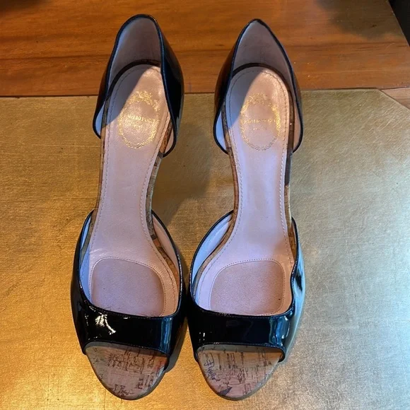 Emilio Pucci Open Toe Heels in Black Patent Leather - Picture 5 of 15